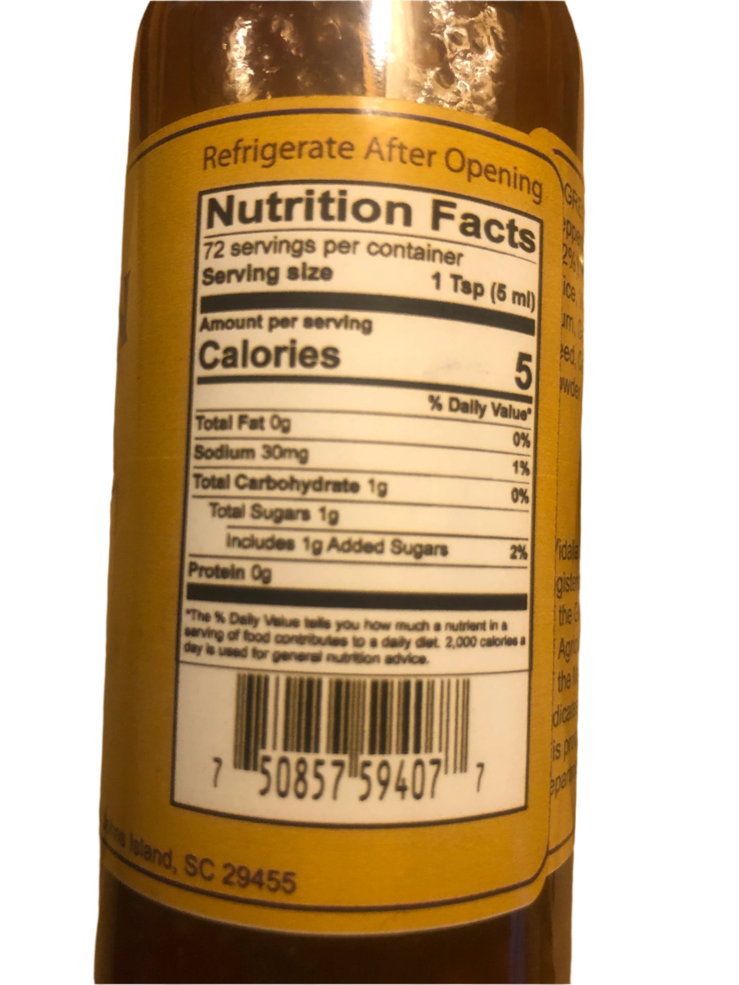Vidalia Onion Hot Sauce/ Mild