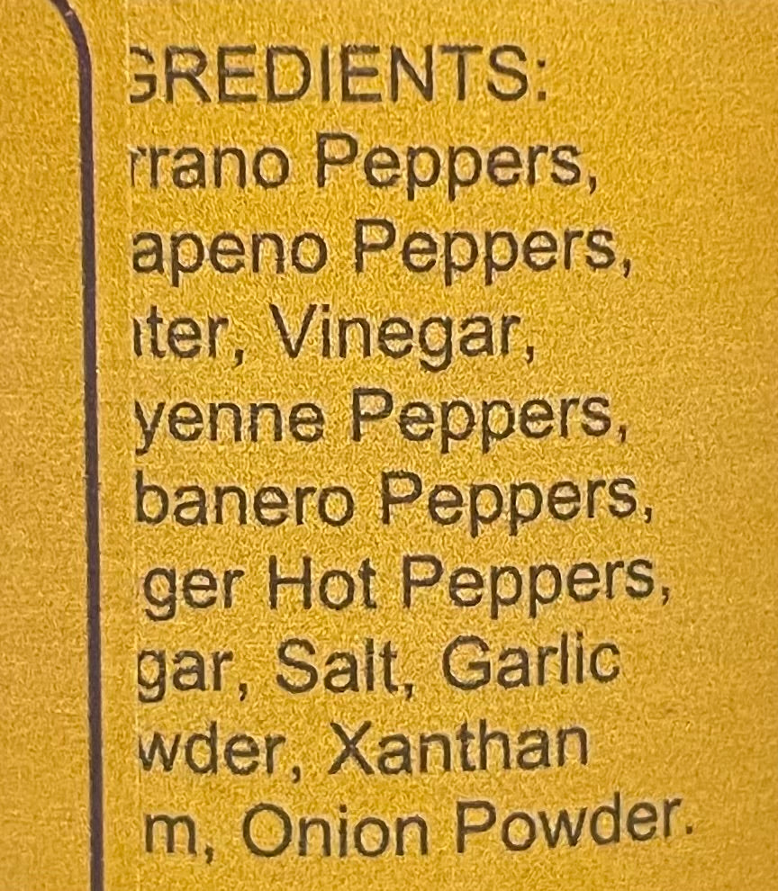 Five Pepper Hot Sauce/ Medium Spice
